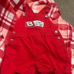 B58 Vintage Red NASCAR Shortalls w/ Rubber #8 Dale Jr